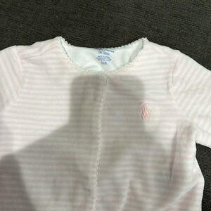 Ralph Lauren 3 month velour footsie